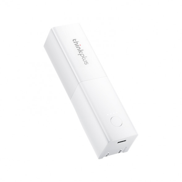 Lenovo Thinkplus GaN 2-in-1 Portable Charger Pro 30W 5000mAh-White 4X21N77156