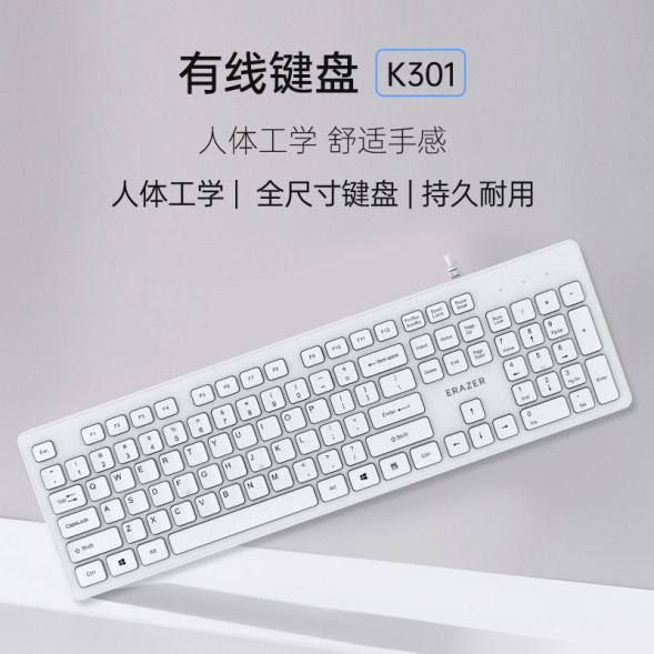 Lenovo Erazer Wired keyboard K301/white 31115831