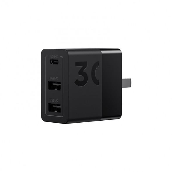 Lenovo Thinkplus light and shadow series 2A+C multi-port charger 30W black 4X21P39276