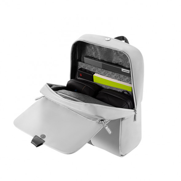 Lenovo Thinkplus [Corporate Purchase] fashion geometric backpack light gray 4X41M22235