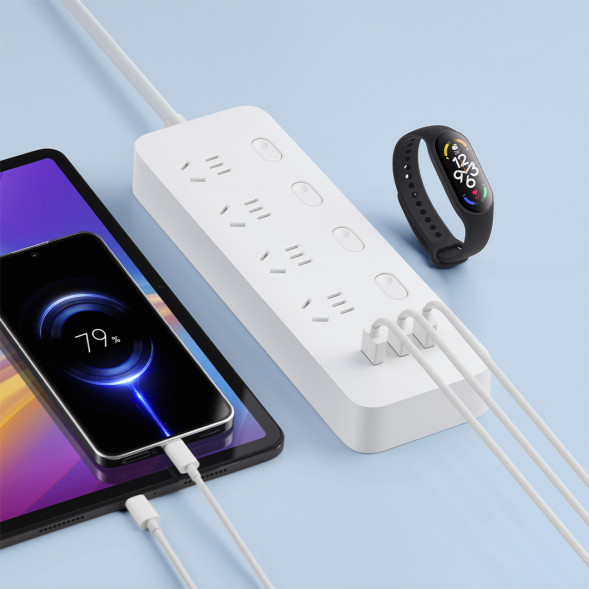 Xiaomi Mijia Four-position four-control power strip (including 3 ports USB 2A fast charging) 49800