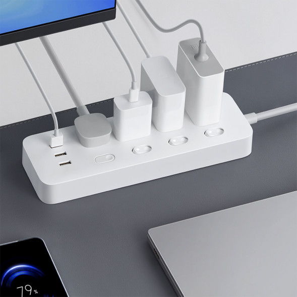 Xiaomi Mijia Four-position four-control power strip (including 3 ports USB 2A fast charging) 49800