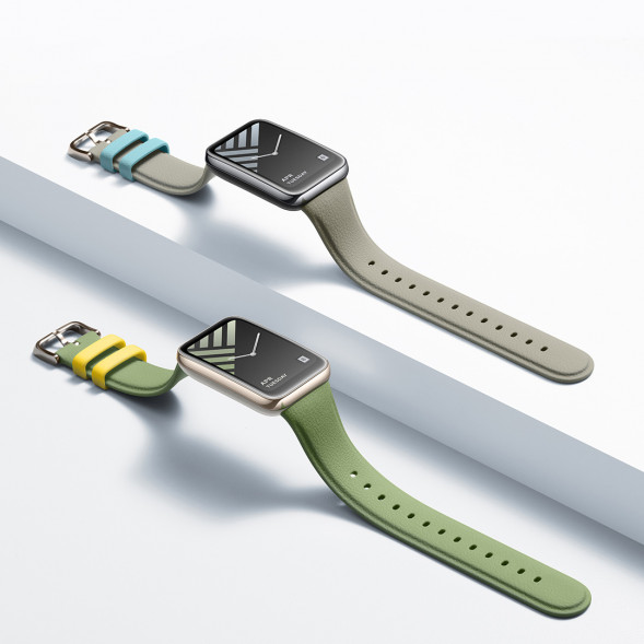 Xiaomi Mi Band 7Pro Faux Leather Silicone Wristband Monet Gray 43376