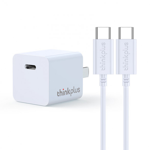 Lenovo Thinkplus USB-C GaN Mini Charger 30W Kit White LXGWSF008-0485