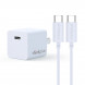 Lenovo Thinkplus USB-C GaN Mini Charger 30W Kit White LXGWSF008-0485