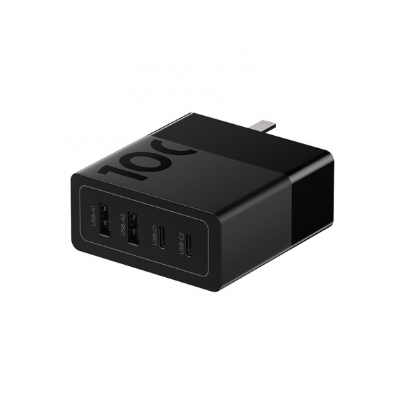 Lenovo Thinkplus light and shadow series 2C+2A gallium nitride multi-port charger 100W black QX51P89781