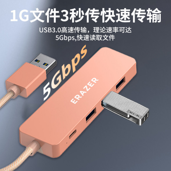 Lenovo Erazer (HU05-Pink) (USB extension) USB3.0*4+TypeC power supply/five-in-one 65014500