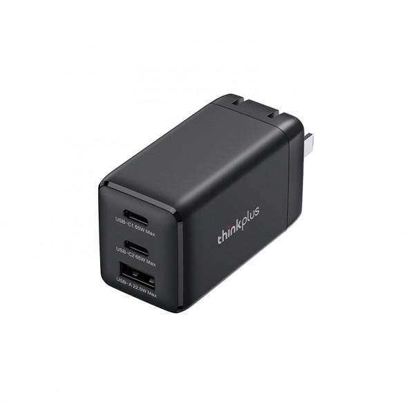 Lenovo Thinkplus GaN 65W three-port charger black charging head QX51P89782