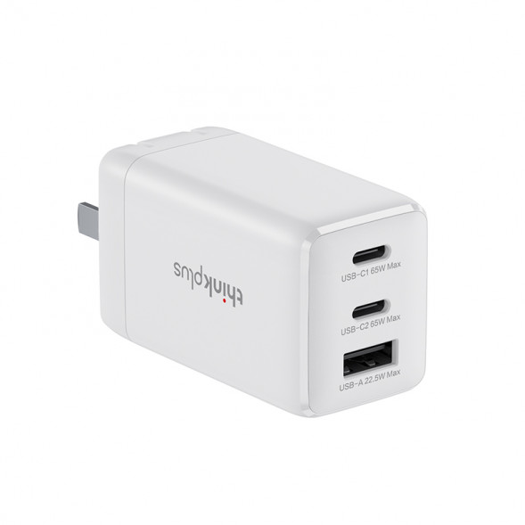 Lenovo Thinkplus GaN 65W three-port charger white charging head QX51P89784