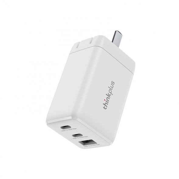 Lenovo Thinkplus GaN 65W three-port charger white charging head QX51P89784