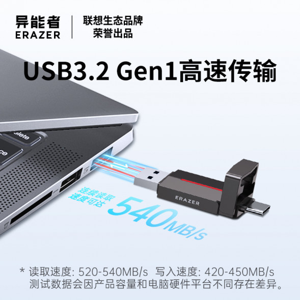 Lenovo Erazer 512GB/Solid State Flash Drive F601 Gunmetal Color 65011274