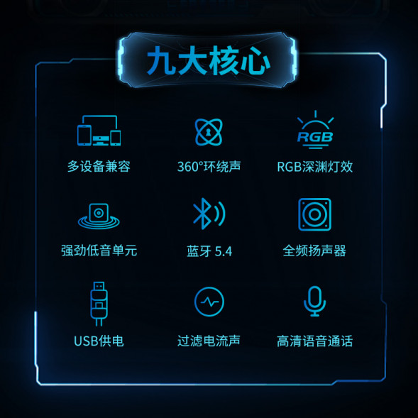 Lenovo Erazer Wired Abyss Lighting Audio W108 White 65016844