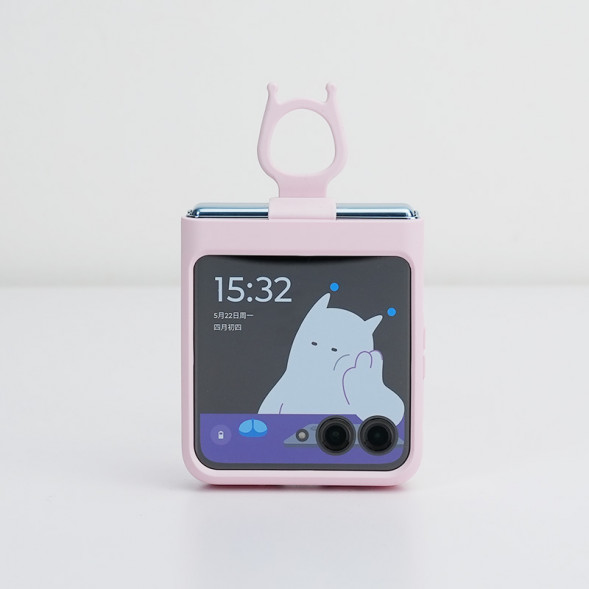 Lenovo Motorola (moto) razr 40 Ultra Moo Series Silicone Ring Folding Protective Case/Sakura Pink QX41M44947