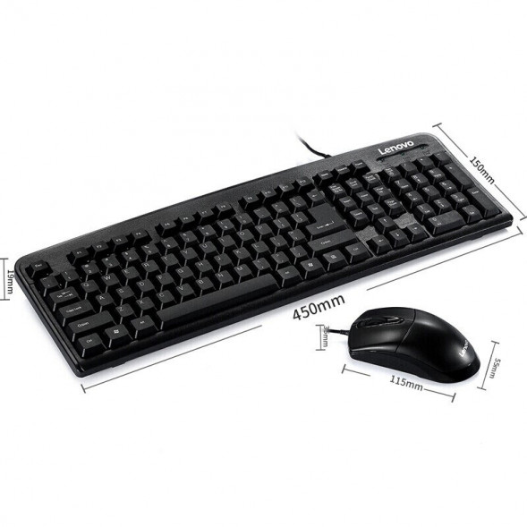 Lenovo KM4800 wired keyboard and mouse set matte version 888046602
