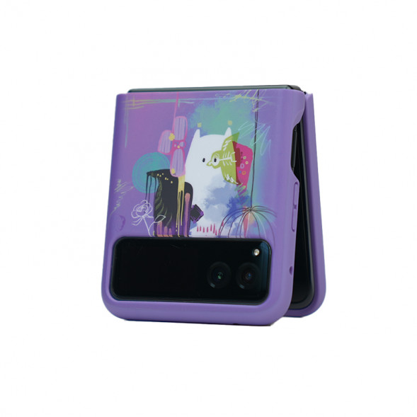 Lenovo Motorola (moto) razr 40 Moo series magician skin-friendly protective case / purple QX41M44950