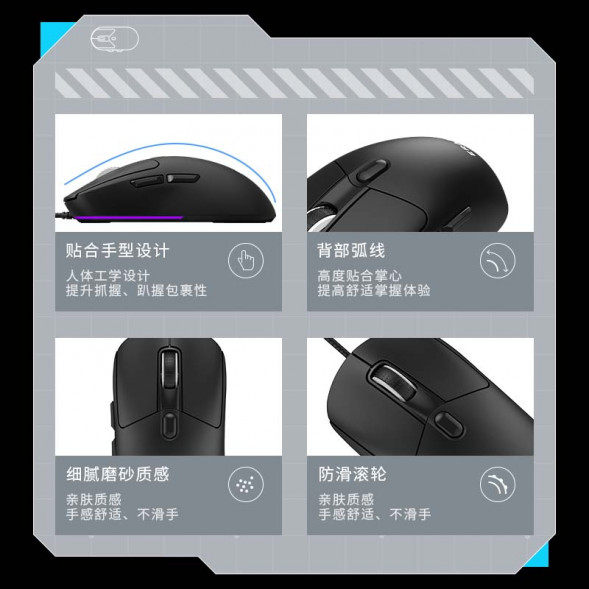 Lenovo Erazer Wired Gaming Mouse G302 Pro White/Wired Mouse 65011752