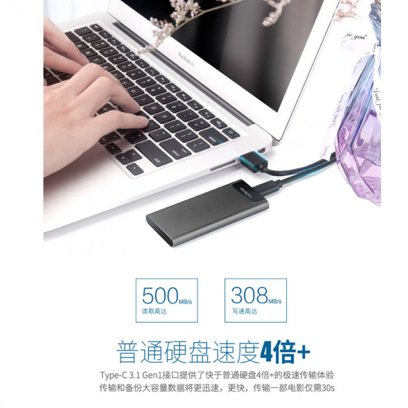 Lenovo Thinkplus ()US203 512GB TYPE-C 3.1 mobile solid state drive black 6973037703883