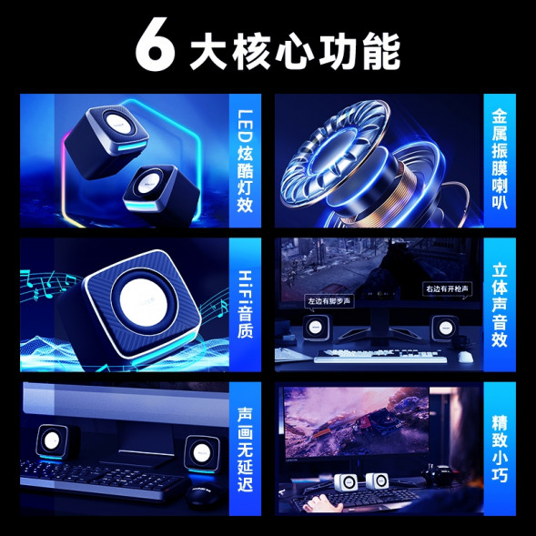 Lenovo Erazer Gaming Speaker A200 White 31115796