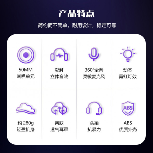 Lenovo Erazer (Hot Seller) (Dynamic Neon Light Effect) E-Sports Gaming Headset H3 Lite 31111461