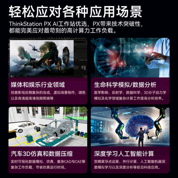 Lenovo ThinkStation  PX graphics 1*4410Y/64G/512G solid state +2T/A2000 px 4410y 1