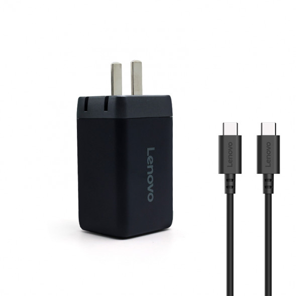 Lenovo 65W Gallium Nitride Three-port Adapter Obsidian Gold CC Cable Set QX21R68116