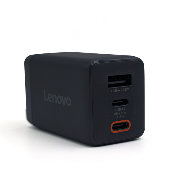 Lenovo 65W Gallium Nitride Three-port Adapter Obsidian Gold CC Cable Set QX21R68116