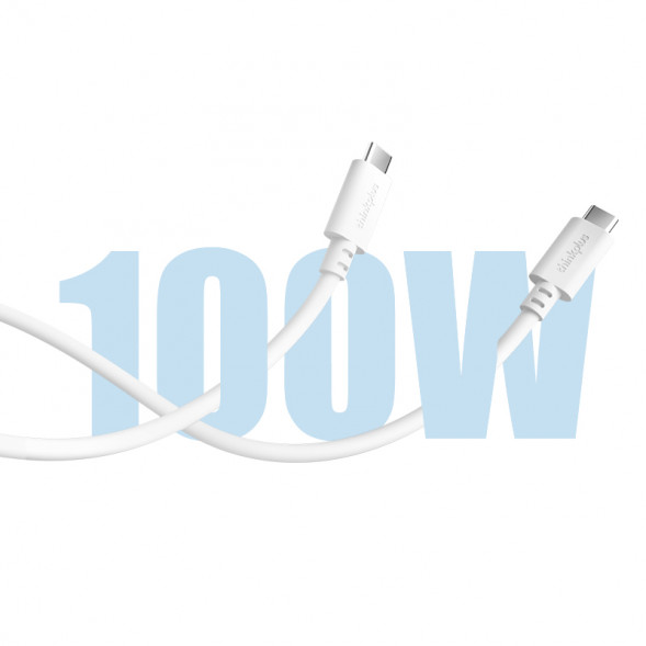 Lenovo Thinkplus USB-C to USB-C original 100W silicone fast charging cable (1.8 meters) white QZ51Q22896