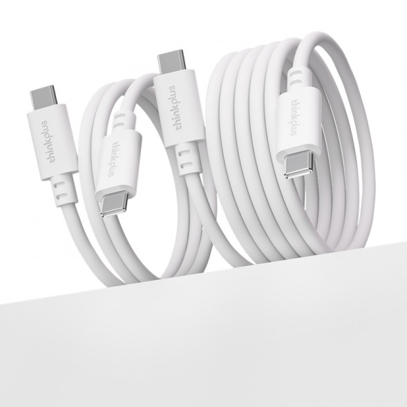 Lenovo Thinkplus USB-C to USB-C original 100W silicone fast charging cable (1.8 meters) white QZ51Q22896