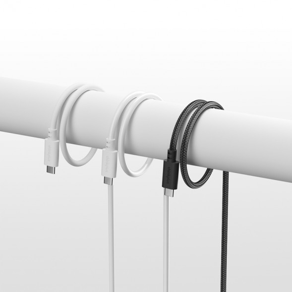 Lenovo Thinkplus USB-C to USB-C original 100W silicone fast charging cable (1 meter) white QZ51Q30669
