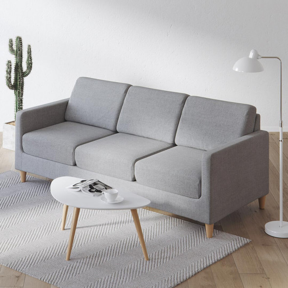 Xiaomi 8H Independent pocket spring fabric sofa light gray 3 persons 16666
