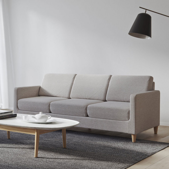 Xiaomi 8H Independent pocket spring fabric sofa light gray 3 persons 16666