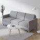 Xiaomi 8H Independent pocket spring fabric sofa dark gray 3 persons 16667