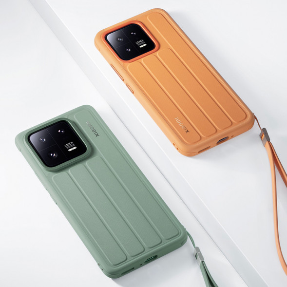 Xiaomi 13 Pro travel style plain leather protective case wilderness mountains and rivers 46040