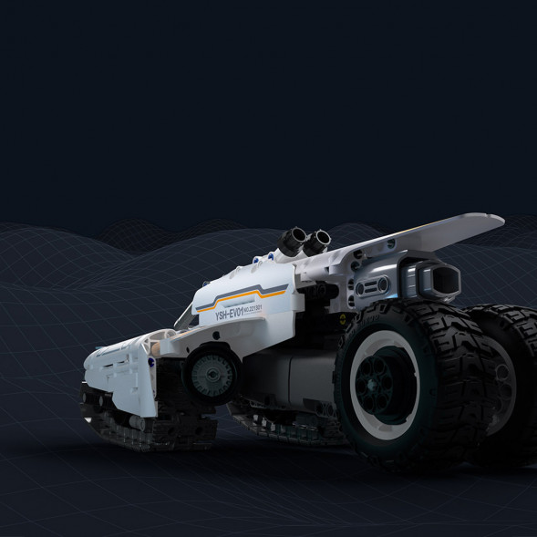 Xiaomi Jupiter Dawn Series Building Blocks Static Building Blocks Flying Fish Shuttle White 29116