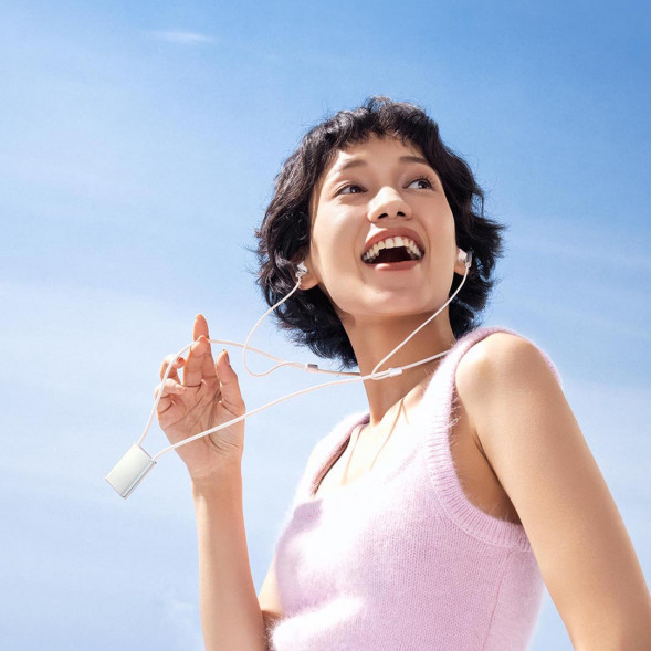 Xiaomi Noise Canceling Bluetooth Headphones Necklace Ice Crystal White 42681