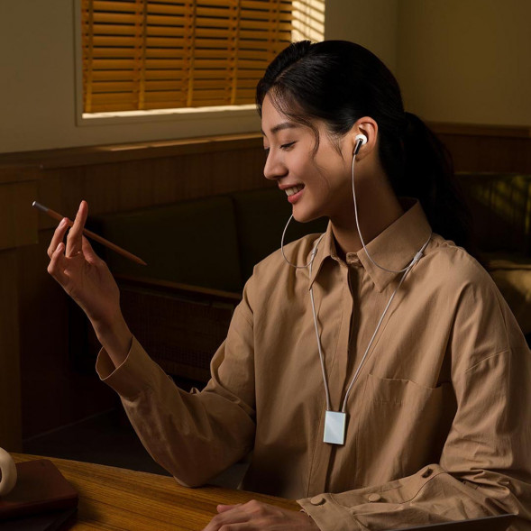 Xiaomi Noise Canceling Bluetooth Headphones Necklace Neon Blue 42680