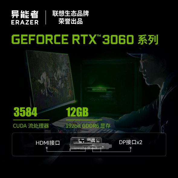 Lenovo Erazer i5-13400F/RTX 3060/16GB+1TB SSD 870009295