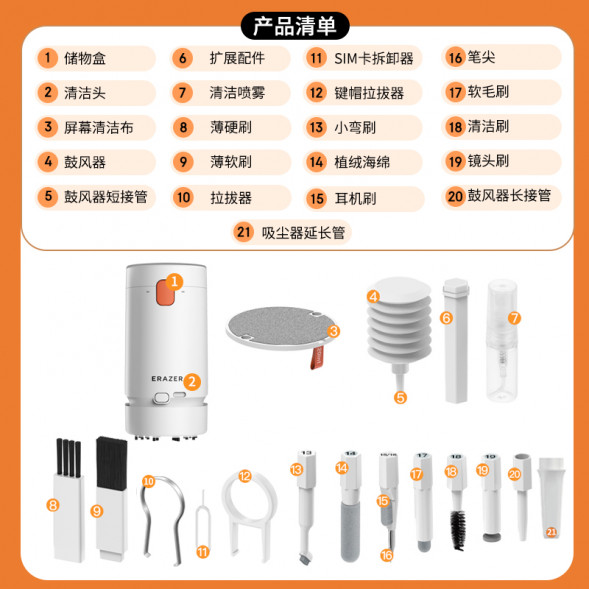 Lenovo Erazer (Luxury Set-Electric Adsorption) 21-in-1 Cleaning Set Q21 65011240
