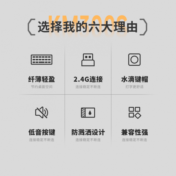 Lenovo Erazer Wireless keyboard and mouse set KN300S white / keyboard and mouse set 870000494