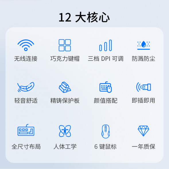 Lenovo Erazer Wireless keyboard and mouse set KN301/black 31111599