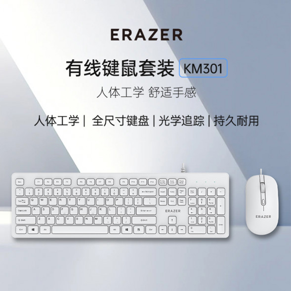 Lenovo Erazer Wired keyboard and mouse set KM301/white 31115829